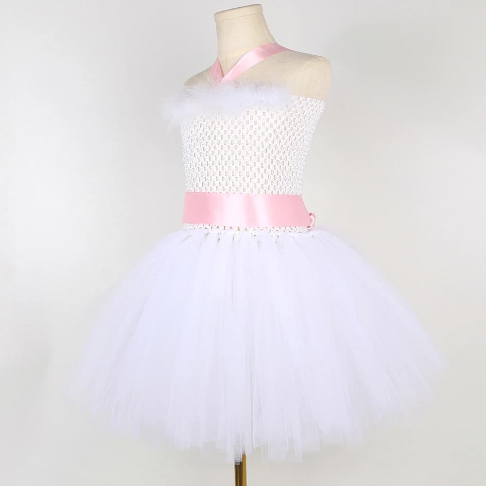 Costumes de lapin blanc pour bébés filles, robe fantaisie de vacances de pâques, tenue d'halloween p