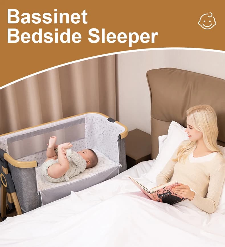 Lit bébé 3 en 1 portable, pliable, hauteur réglable, roues rotatives, berceau vibrant pour nouveau-n