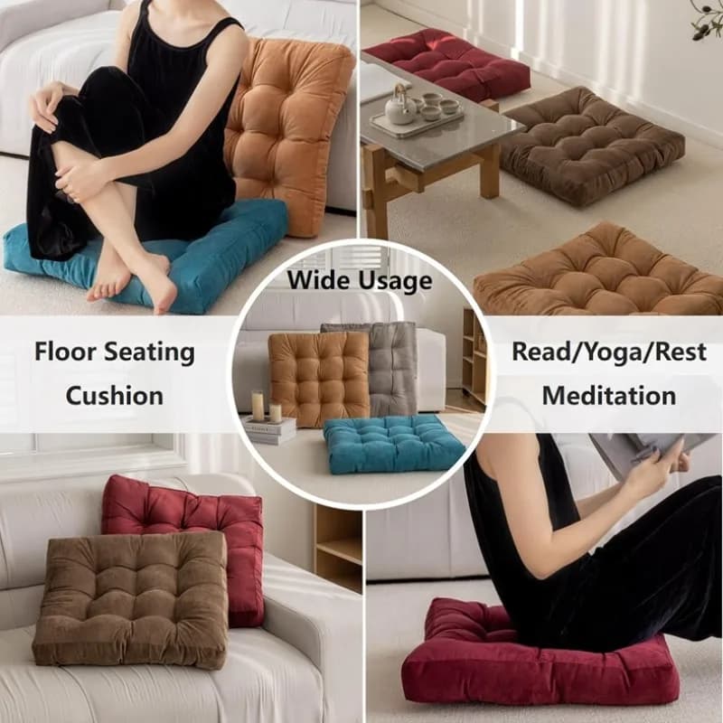 Oreiller de sol carré, coussin de siège de méditation, siège de Yoga, oreillers à genoux, coussins é
