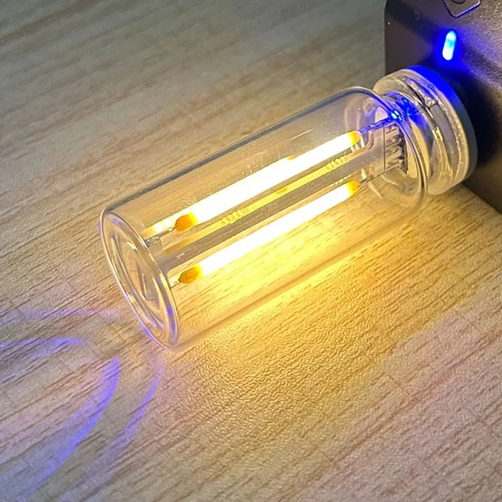 Voiture USB LED spirale Filament tactile gradation ampoule 5V rétro LED ampoule 1W veilleuse Camping