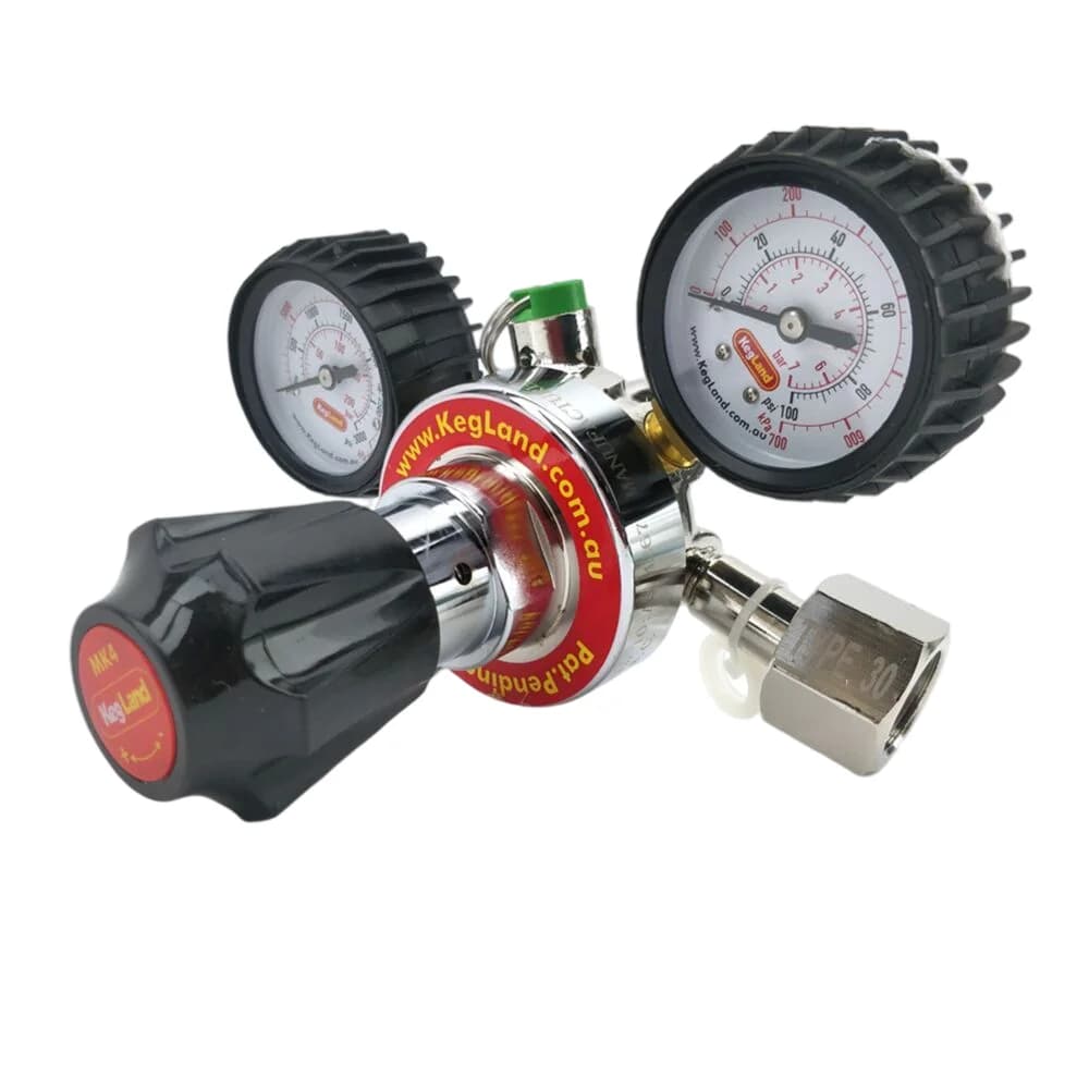 KegLand Régulateur de gaz CO2 MK4 double jauge multi-gaz - TYPE 30 W21.8 fil bière brassage à domici