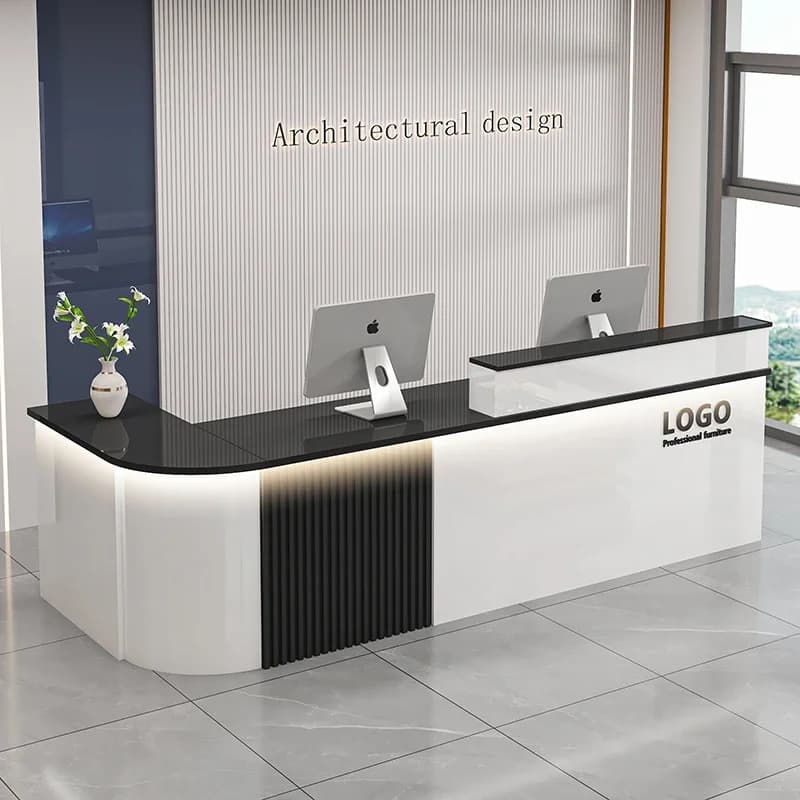 Comptoir de Bar de bureau professionnel, Design de beauté de luxe Simple, bureau de réception, Salon