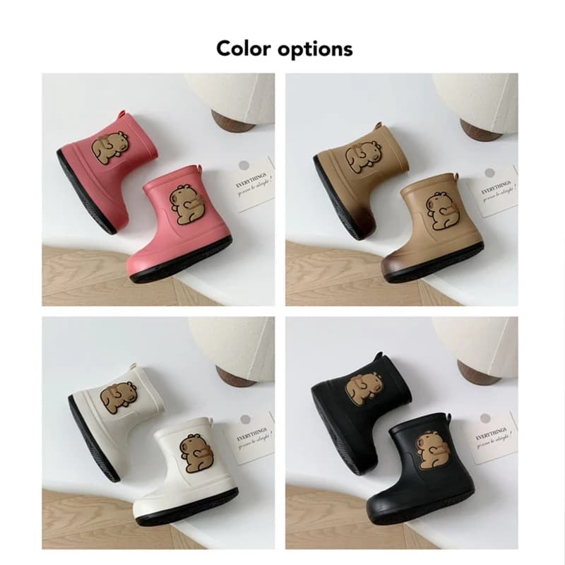 Bottes de pluie pour enfants, chaussures en caoutchouc imperméables, antidérapantes, chaussures de p