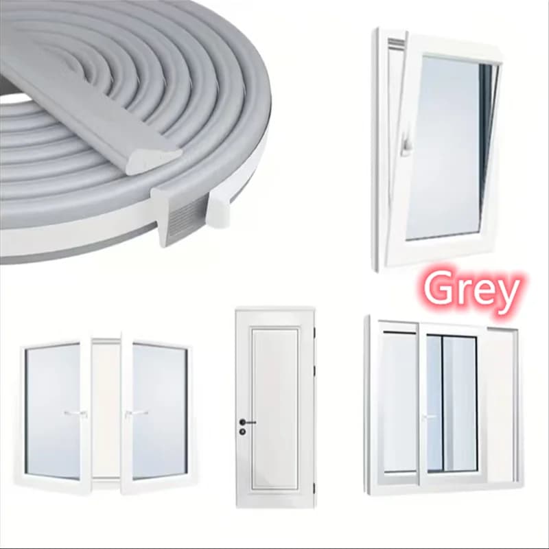 Bande d'étanchéité en mousse blanche 3/6M pour portes et fenêtres, joint d'étanchéité en forme de ca