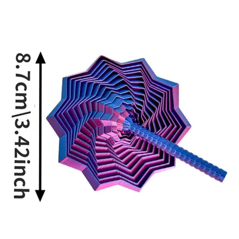 Modèle d'étoile sensorielle élargie, impression 3D, Illusion visuelle, hexagone tourbillonnant, orne