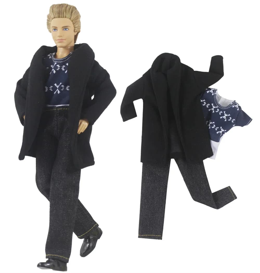 1 ensemble de vêtements de poupée, pardessus en laine, tenue pour poupée Ken de 12 pouces, plusieurs