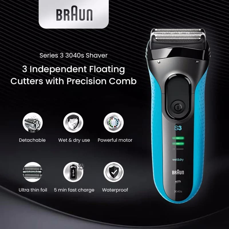 Braun rasoir électrique série 3 ProSkin 3040S 3010S rasoir alternatif pour hommes Machine à raser av