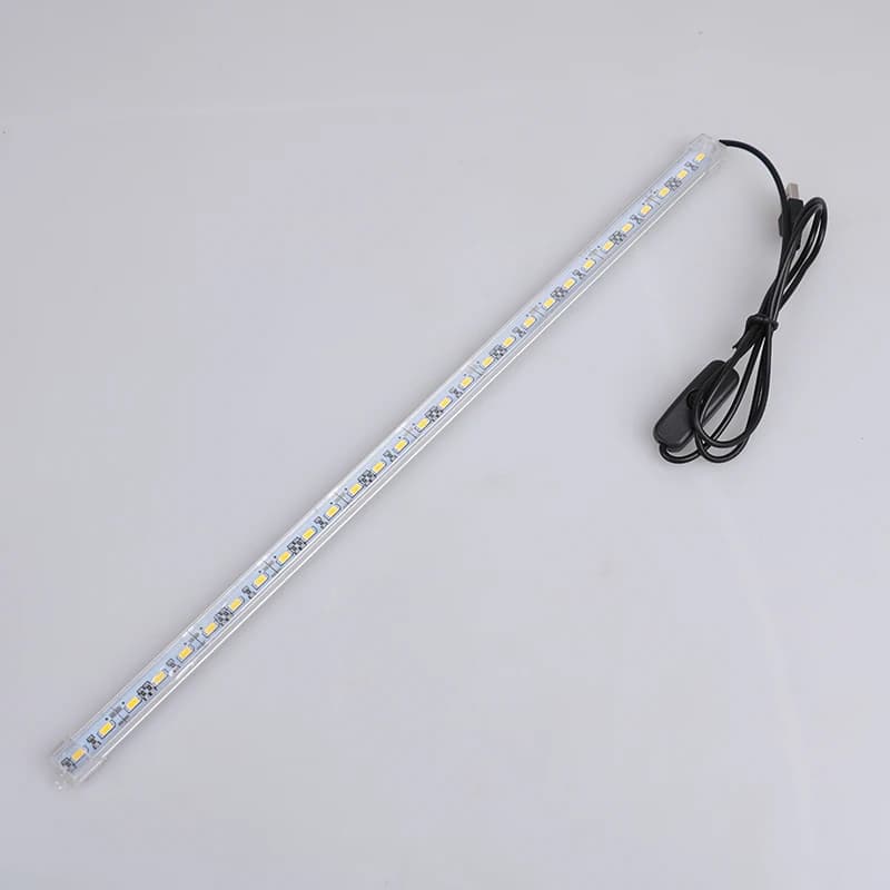 Bande lumineuse à tube blanc chaud et froid, USB 62LED, DC 5V, SMD5630, 5630, rigide