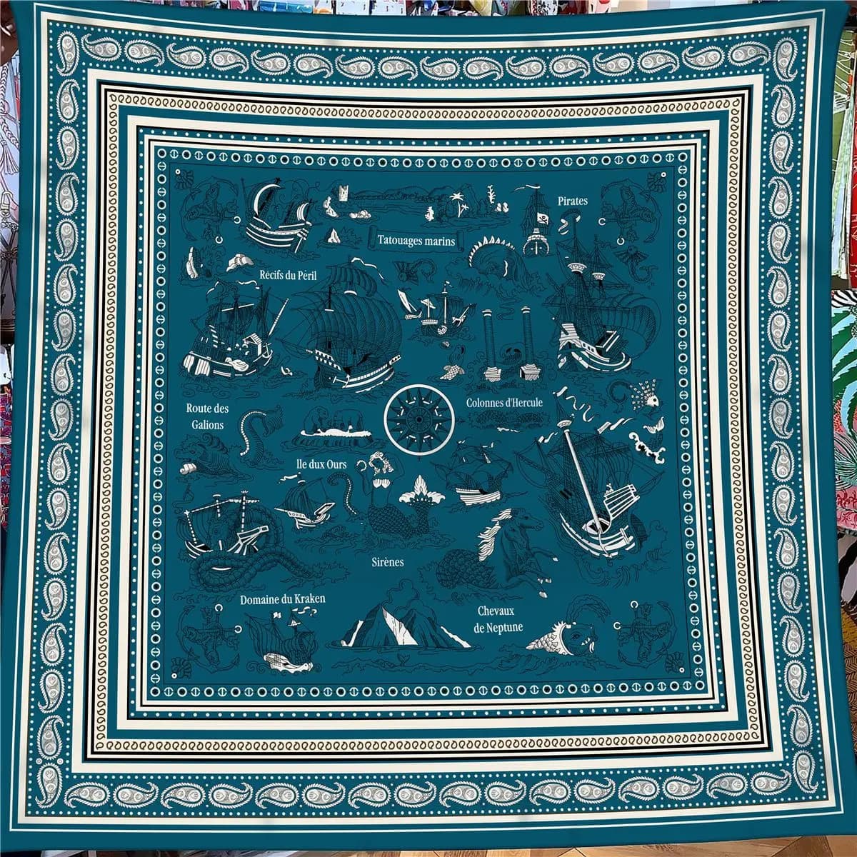 130cm hiver garder au chaud écharpe femmes marque soie cachemire carré écharpe châle luxe Paisley fo