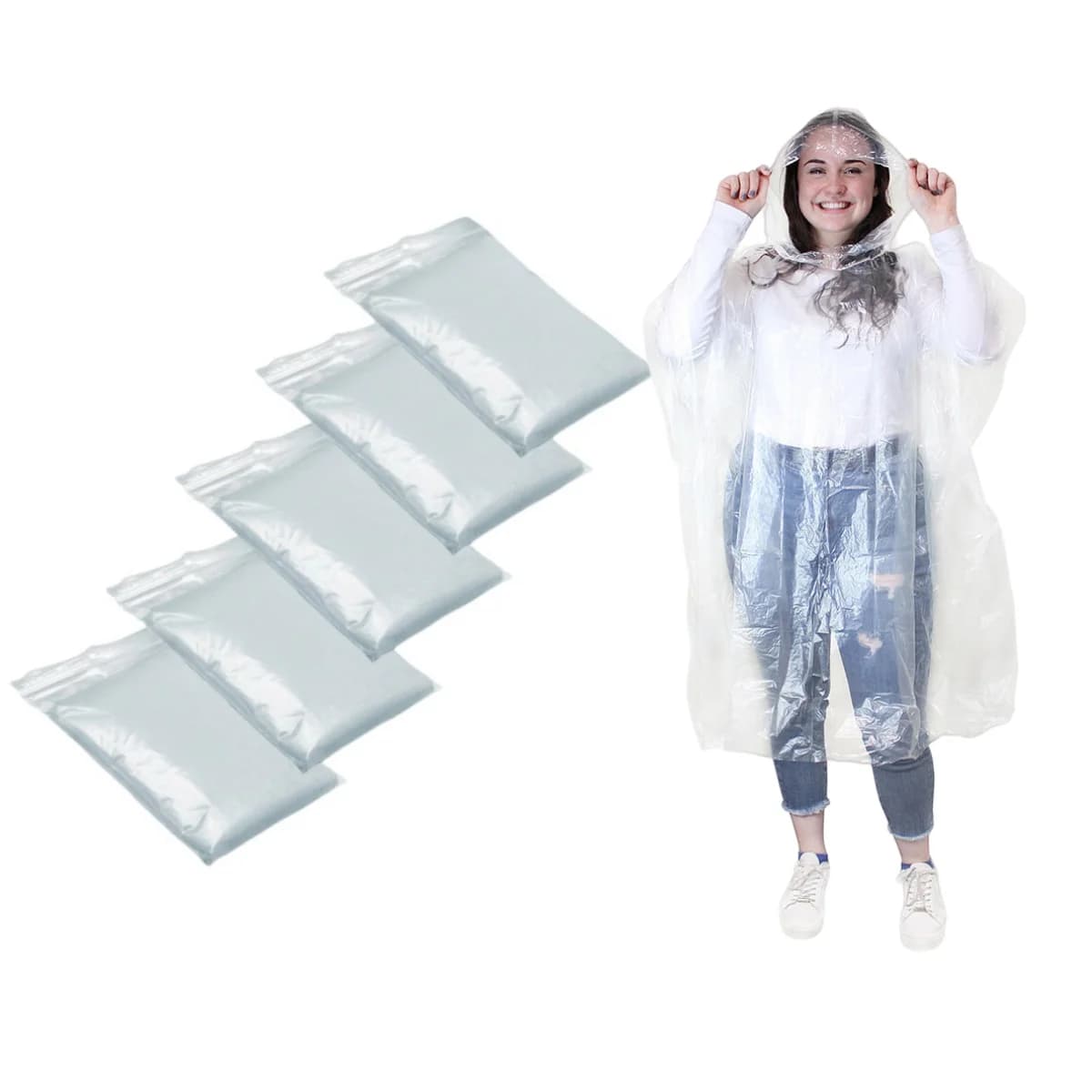 Poncho Imperméable Transparent Portable pour Adulte, Poulet, Randonnée en Plein Air, Voyage en Monta