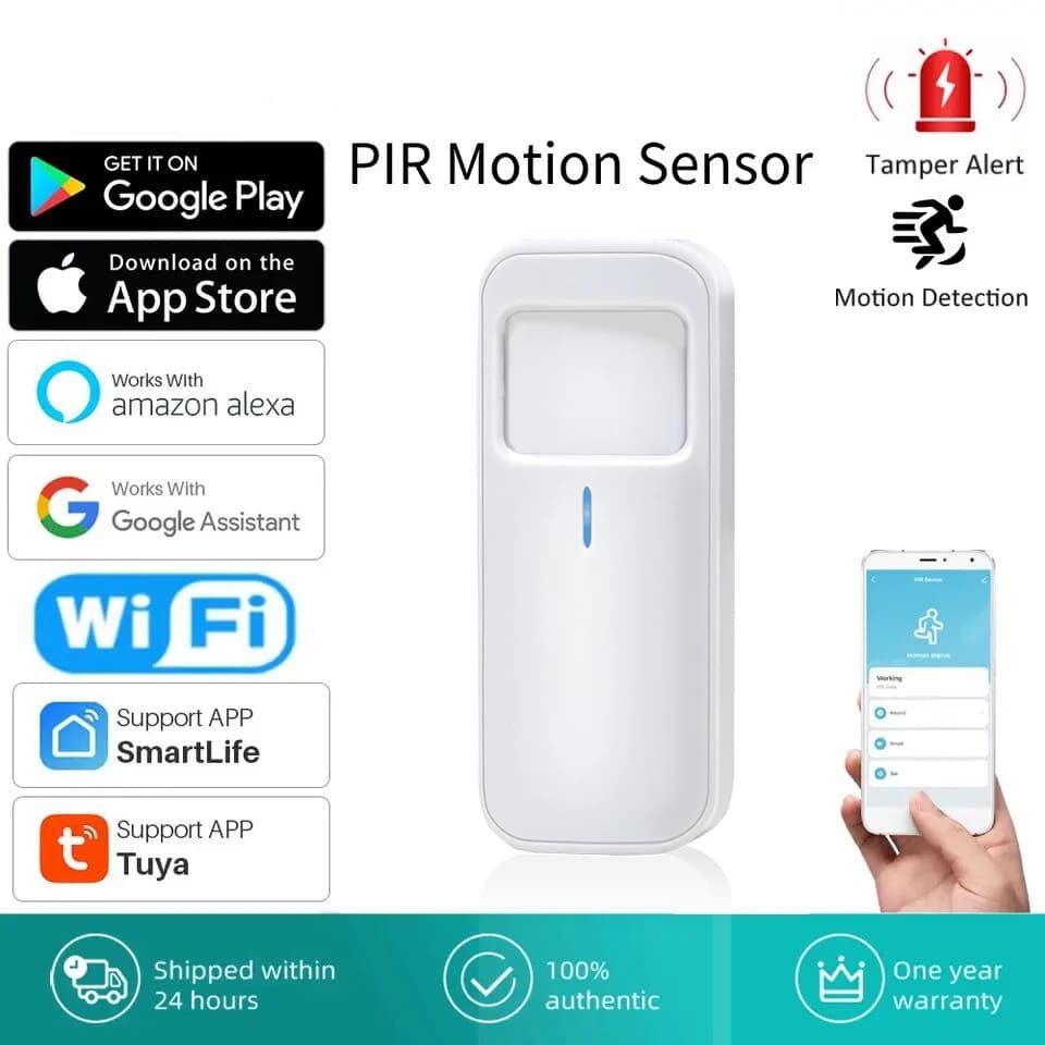 Tuya – détecteur PIR WiFi intelligent, capteur de mouvement infrarouge, alarme, système de sécurité 