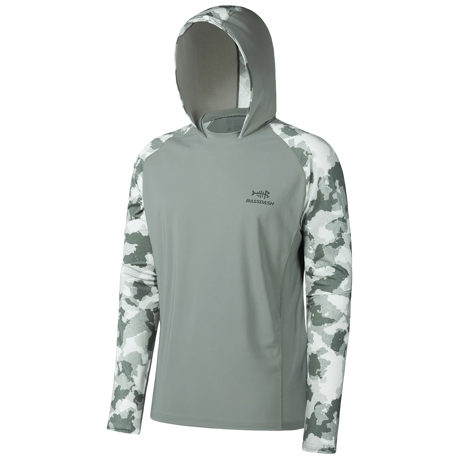 Bassdash – chemise de pêche UPF 50 Performance pour hommes, sweat à capuche rafraîchissant, camoufla