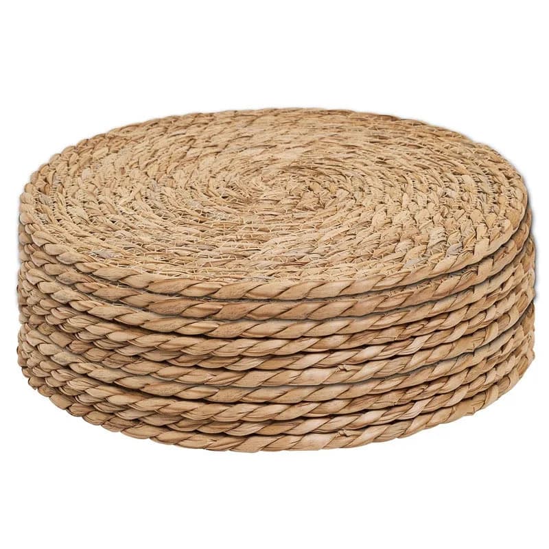 Napperons ronds en rotin tissé à la main, tapis isolant thermique, tapis de Table tissés naturels po
