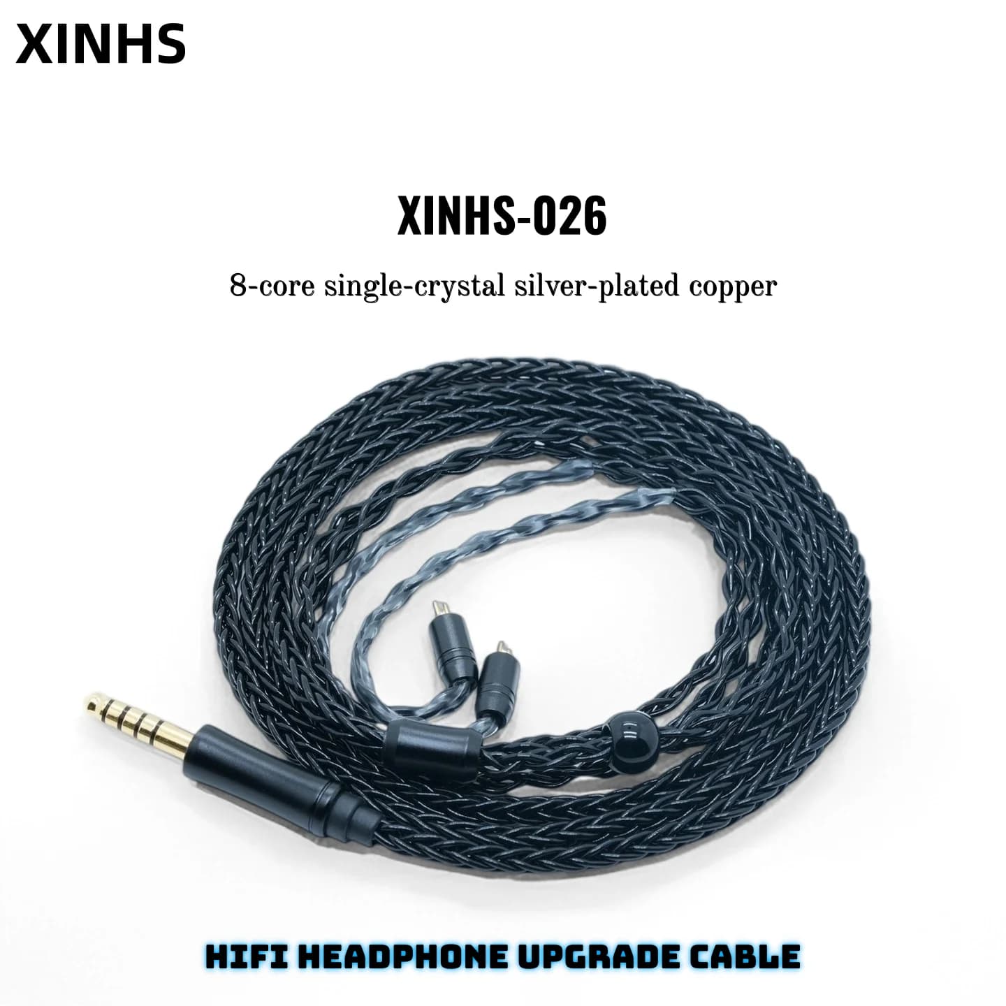 XINHS 8core monocristallin cuivre plaqué argent écouteur câble de mise à niveau MMCX QDC TFZ 0.78 2P