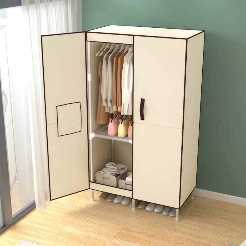 Armoire portative à porte magnétique, armoire en tissu renforcé, assemblage de chambre à coucher, ar