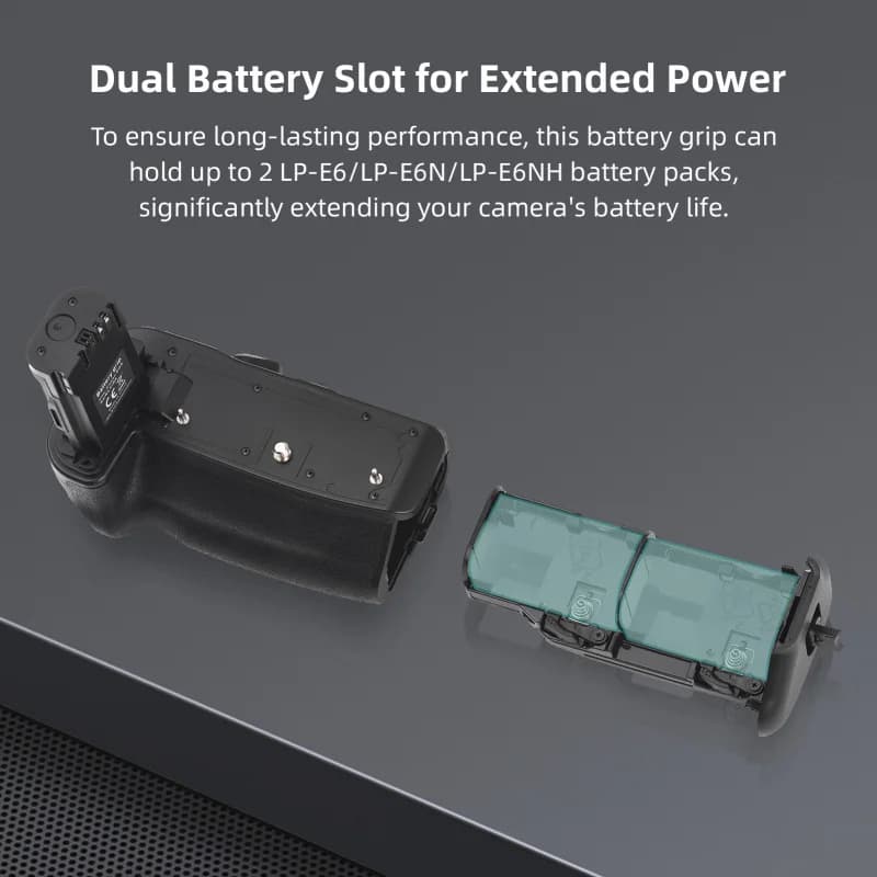 Support de poignée de batterie Vertical BG-R10 avec double emplacements de batterie pour Canon EOS R
