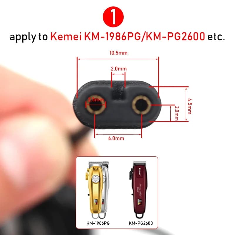 Câble de chargeur d'alimentation USB d'origine pour Kemei 1986PG 1949 2028 2026 tondeuse à cheveux p