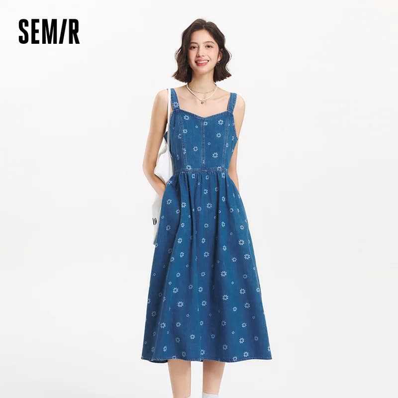Robe Salopette en Jean Semir pour Femme – Nouvelle Collection Été 2025 – Style Ludique Imprimé Intég