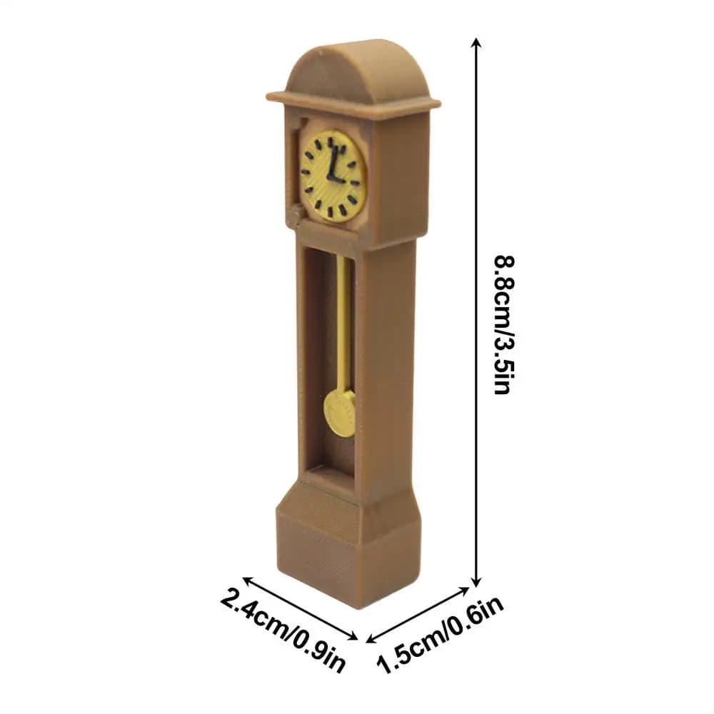 Horloge miniature pour maison de poupée, style victorien, échelle 1:12, petite horloge sur pied, déc