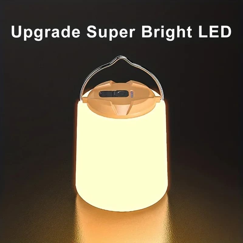 Lampe de camping aste USB portable, lumière d'urgence nocturne, lampe de tente étanche, lanterne de 