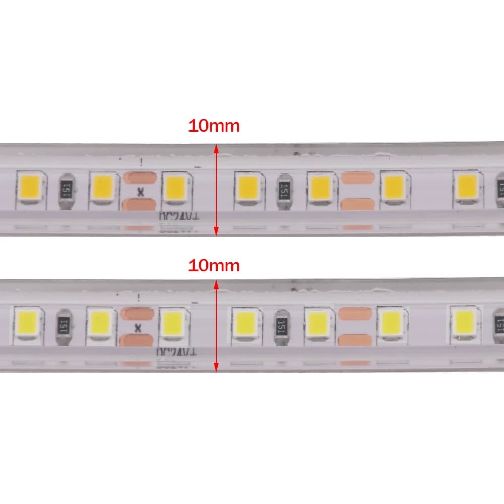 Bande lumineuse LED étanche IP67, 12V 24V, 2835, 120 diodes/m, ruban Flexible, corde lumineuse, blan