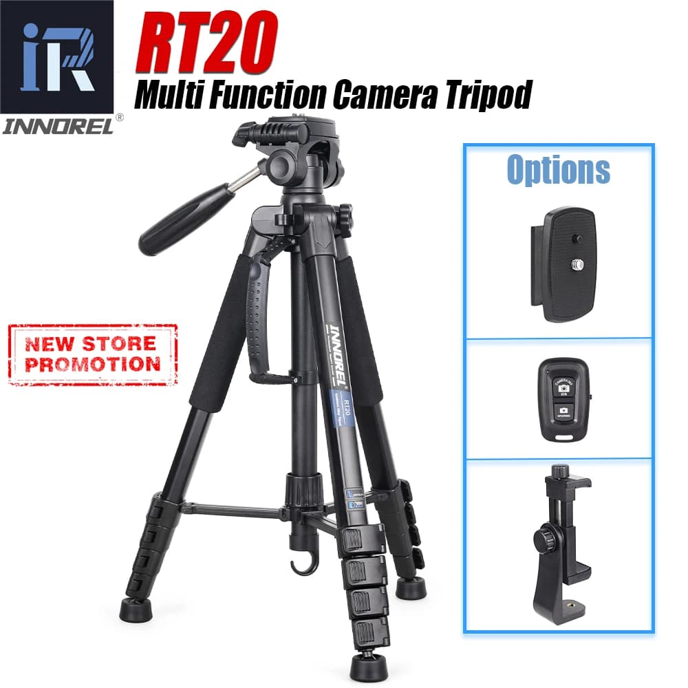 INNOREL RT20 – trépied d'appareil photo léger de 184cm de hauteur, support professionnel de voyage p
