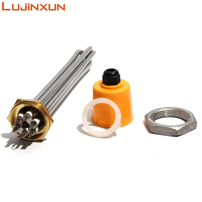 LUJINXUN DN40 47mm BSP élément chauffant à filetage 220V/380V pour réservoir d'eau 3KW/4.5KW/6KW/9KW