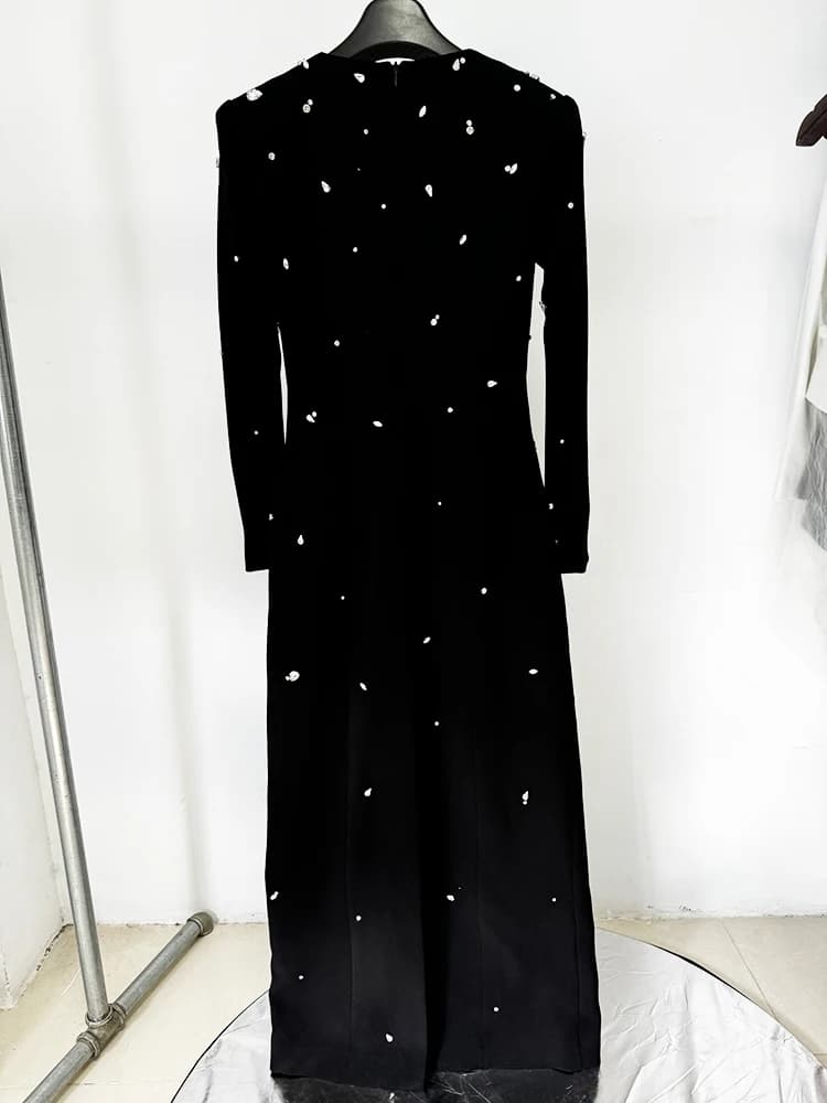 Robe longue maxi pour femme, de haute qualité, nouvelle collection 2026, design de créateur, ornée d