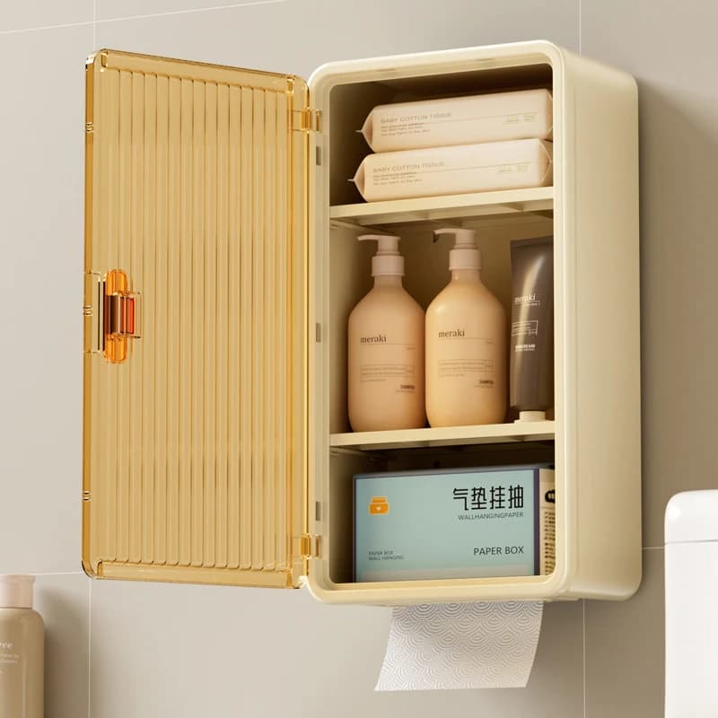 Étagère murale de salle de bain, boîte à mouchoirs étanche, support de rangement multifonctionnel po