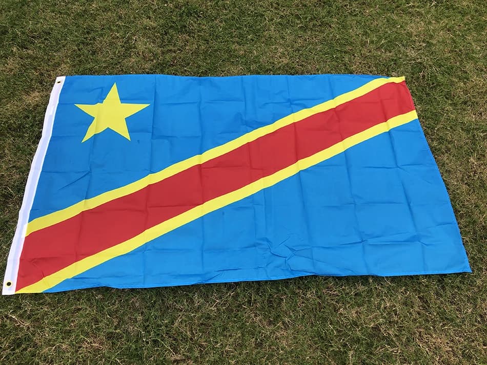 SKY DRAPEAU drapeau du Congo 90X150cm drapeau de la République démocratique du Congo bannière 3x5 pi