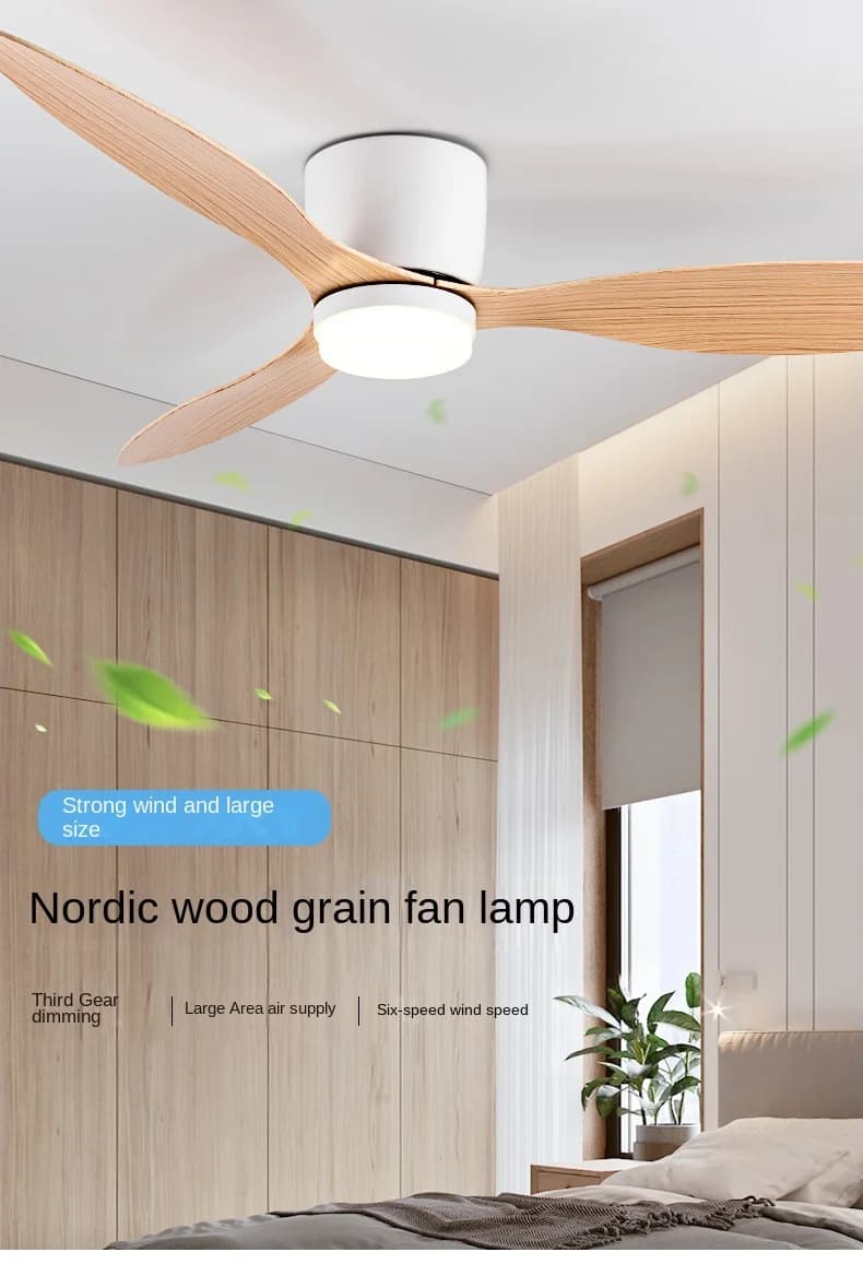 Plafond monté FanLight Intelligent ventilateur de plafond lampe chambre Restaurant ménage Lowfioor v