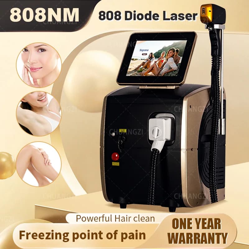 Appareil d'épilation laser à diode 808 nm 5000W pour le visage, Alexandrite, Épilation physique perm