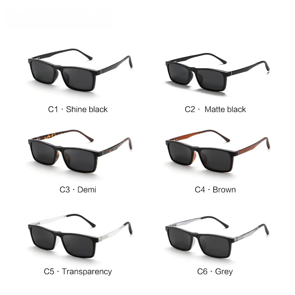 YIMARUILI mode TR90 magnétique polarisé lunettes à clipser pour femmes rétro carré optique Prescript