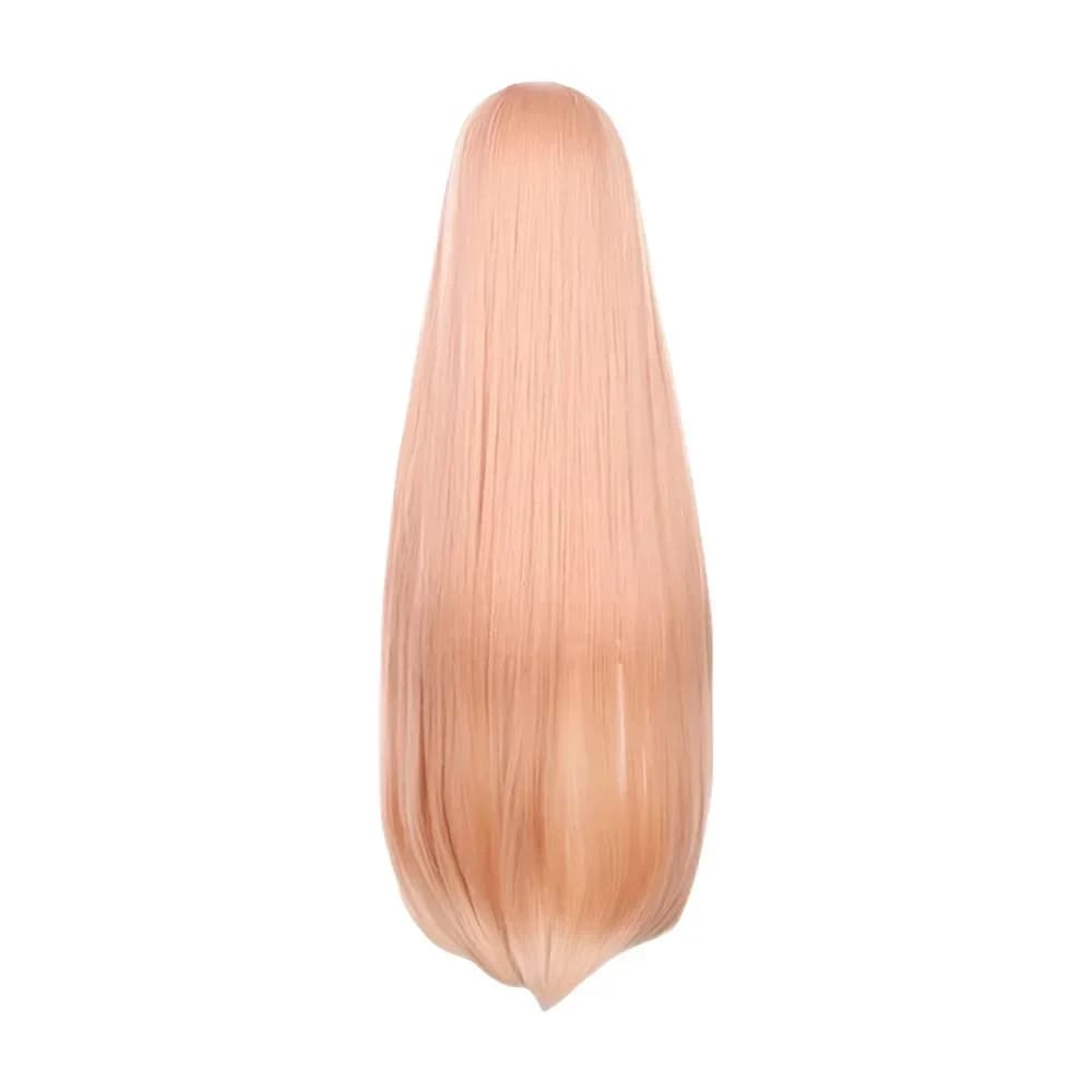Perruque de cosplay Chainsaw Man, longue, orange, résistante à la chaleur, cheveux synthétiques, per
