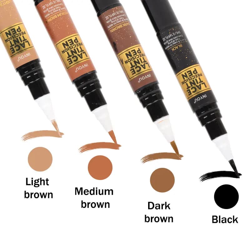 Stylo de teinte de dentelle teinté stylo de séparation de précision noir moyen foncé brun clair 5Ml 