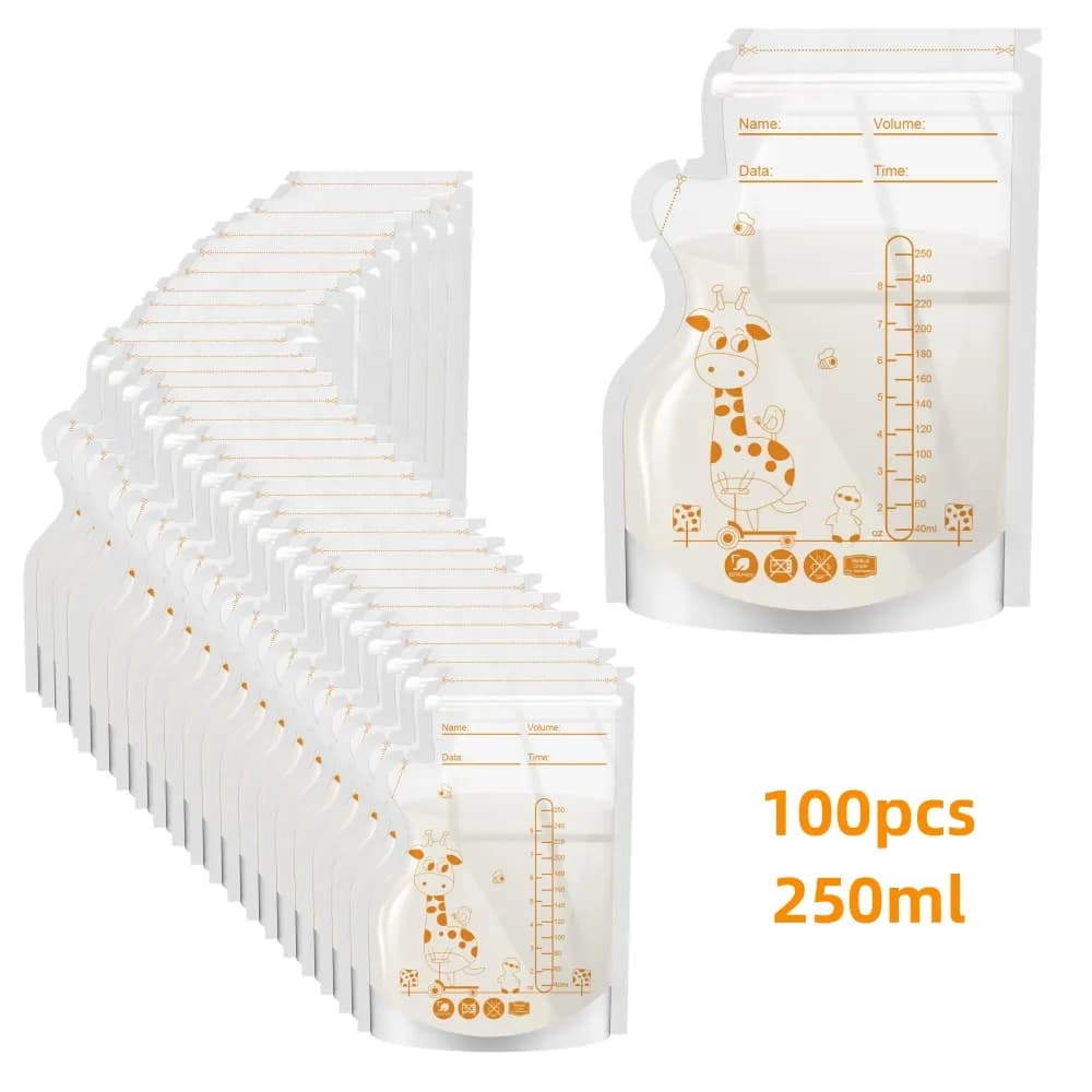 Sac de conservation du lait maternel, 250ml, 100 pièces, conteneurs de stockage des aliments pour bé