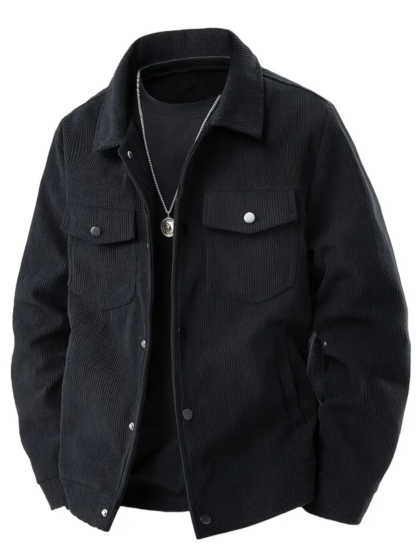 La nouvelle veste d'automne en velours côtelé pour hommes, une veste ample à revers de style japonai