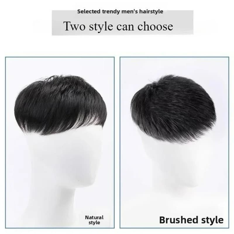 Toupet de cheveux humains légers et respirants pour hommes, postiche naturelle, bloc de réparation s