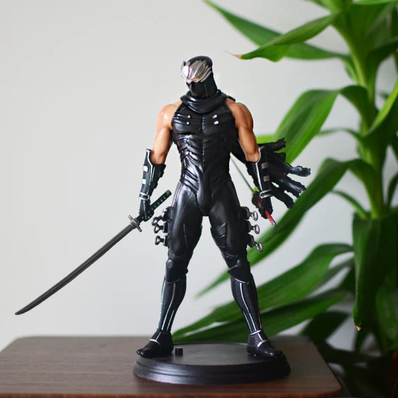 Figurine Ninja Warrior - Shinobi musclé de 19 cm avec deux épées - Statue de collection pour la déco