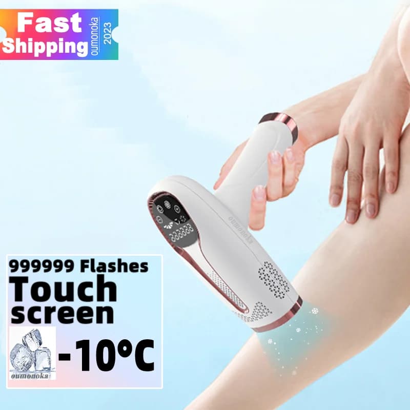 Épilateur laser électrique indolore pour femme, 999999 flashs, IPL, usage domestique, pour épilation