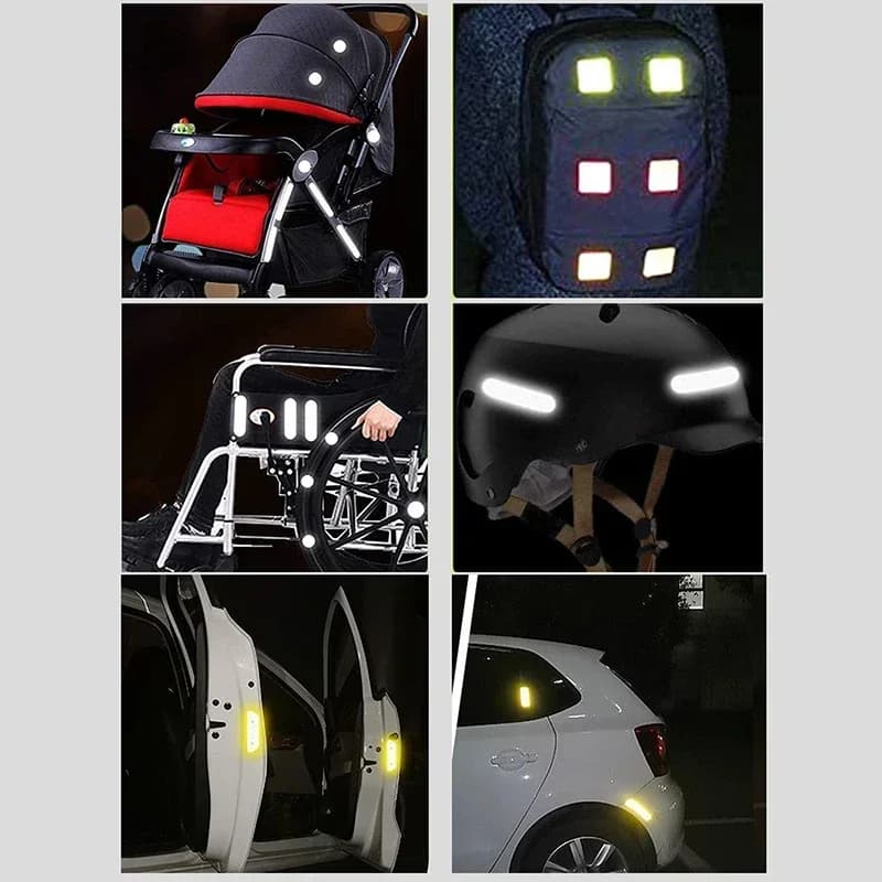 10 pièces bébé poussette utilise avertissement de sécurité anti-collision patch réfléchissant vélo v