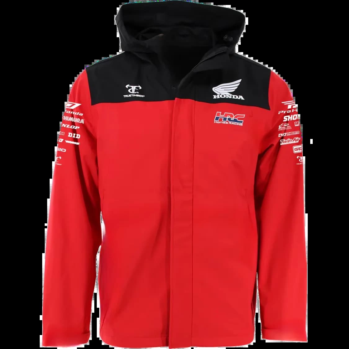 Honda TrueTimber Veste coupe-vent légère rouge et noire pour hommes et femmes HRC Vêtements de cycli