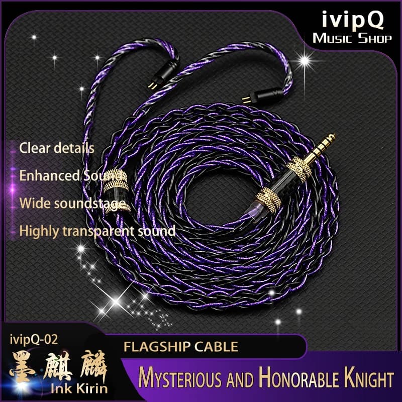 Câble de mise à niveau pour écouteurs HiFi IEM, modèle phare ivipQ-02, conducteur multi-éléments ave