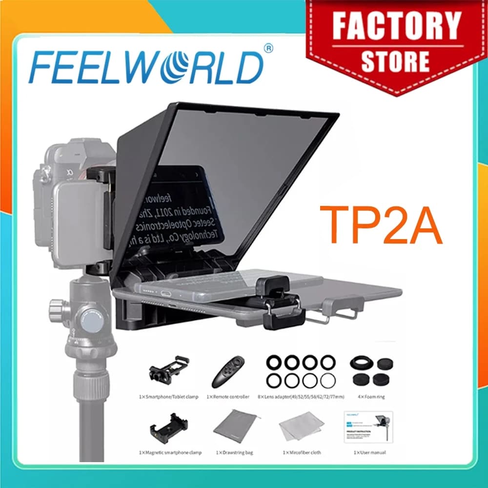 FEELWORLD Mini téléprompteur TP2A 8 pouces Portable prend en charge les moins de 8 "Smartphone table