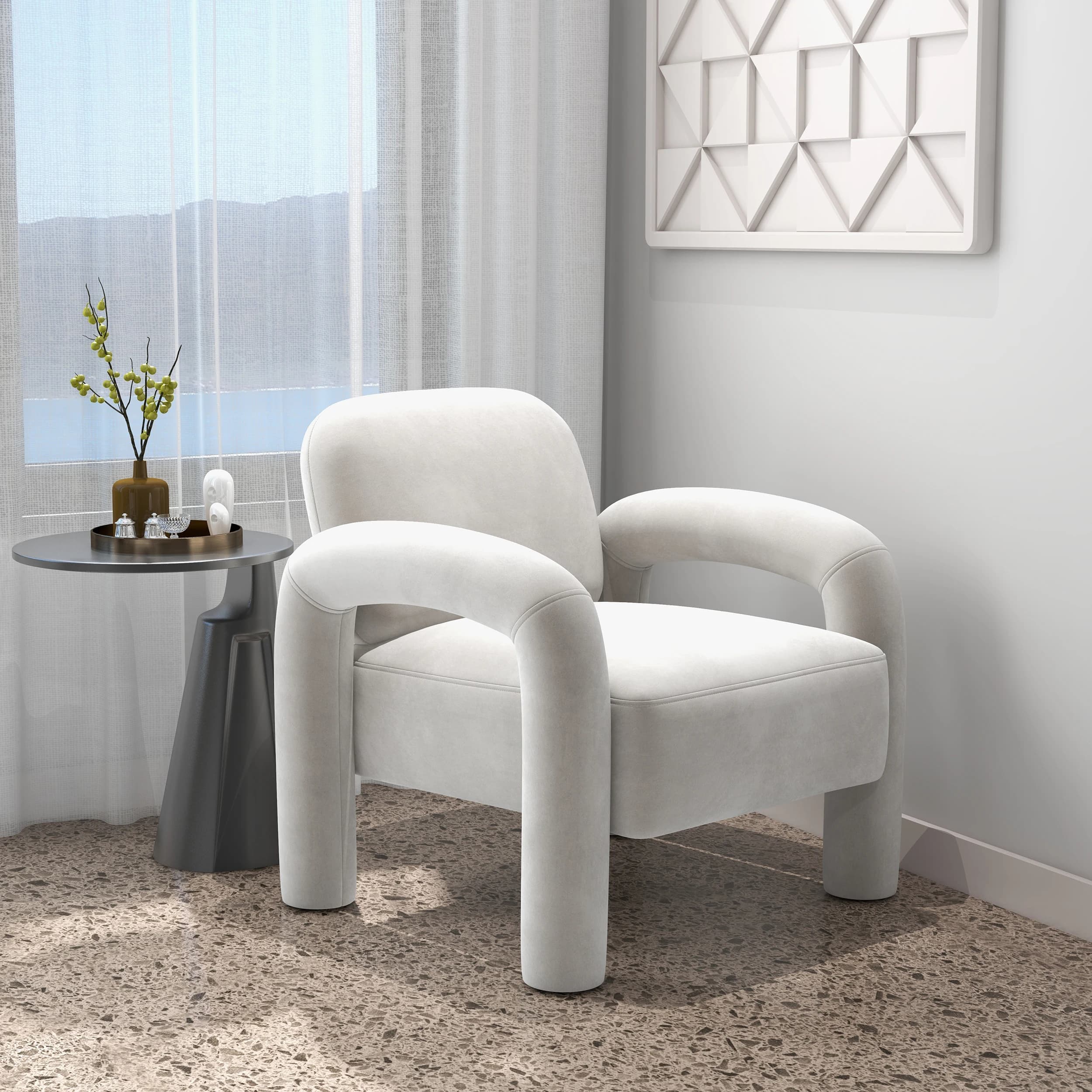 SEYNAR-Chaise d'Accent Moderne en Velours pour Salon, Milieu du Siècle
