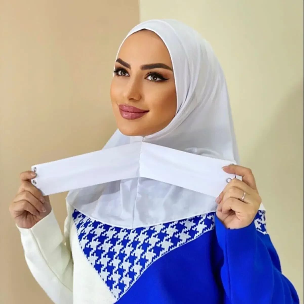 Hijab pour femmes musulmanes, casquette, couverture complète, fermeture à pression, foulard, Turban 