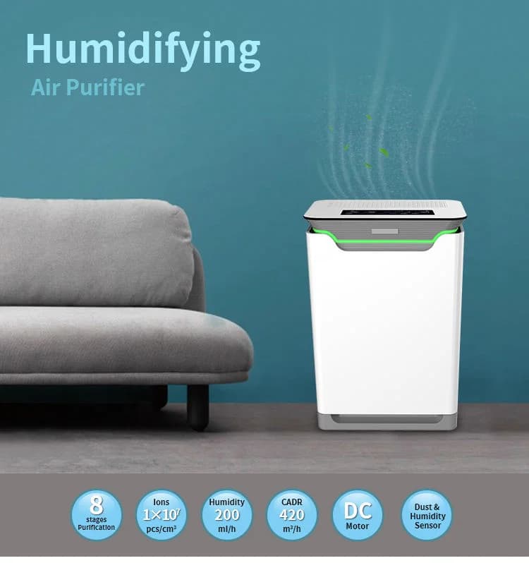Purificateur d'air Hepa, H13 220V/110V, Air intelligent pour la maison, purificateur élimine les ode