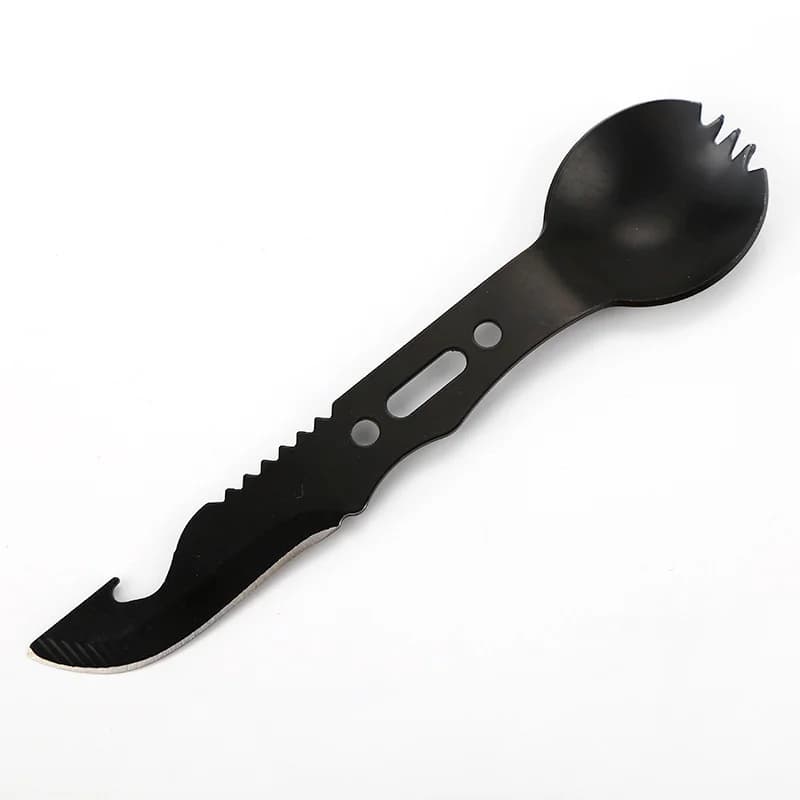 Vaisselle de Camping en plein air couteau en acier inoxydable fourchette cuillère Portable multi-fon