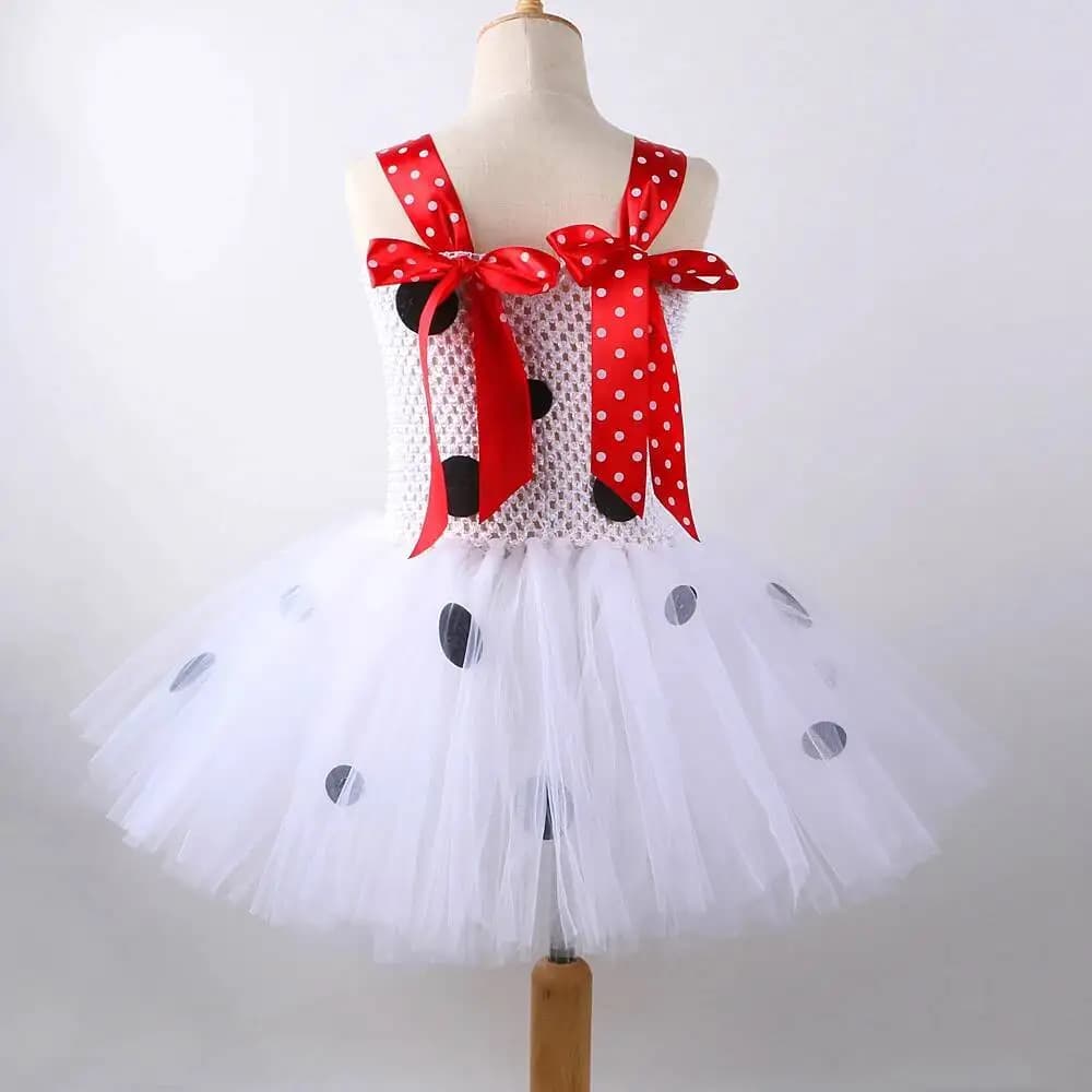 Costumes de chien dalmatien blanc pour bébés filles, robe Tutu de chiot tacheté pour enfants, tenue 