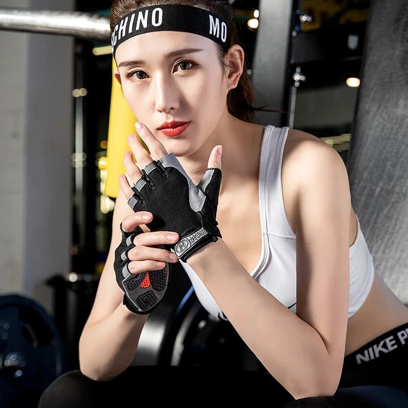 Gants de sport coordonnants et respirants pour homme et femme, accessoire d'entraînement sans doigts